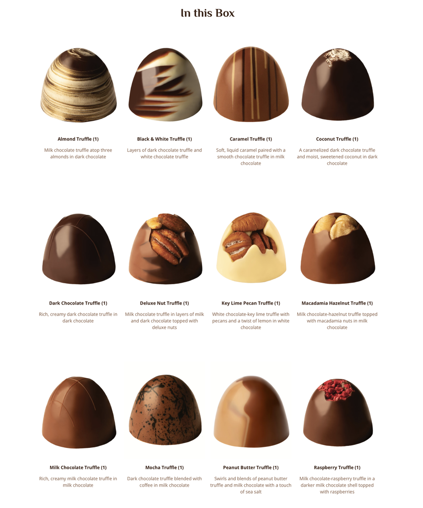 Truffle, 12 PC Popular Assortment